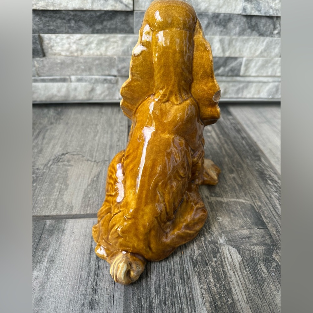 Blonde Cocker Spaniel Life Like Ceramic Sitting Dog  Figurine 9” Royal Haegee? - Picture 7 of 17